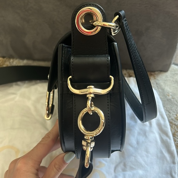 CHLOE SMALL TESS BAG IN SHINY & SUEDE LEATHER - Picture 3 of 15